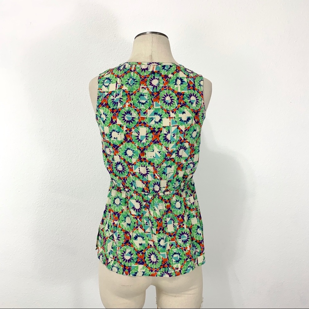 CAbi- Green Kaleidoscope Top Size XS #316 - Picture 4 of 6